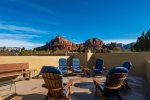 Enjoy an evening drink and watch the sunset or star gaze at the dark night Sedona sky